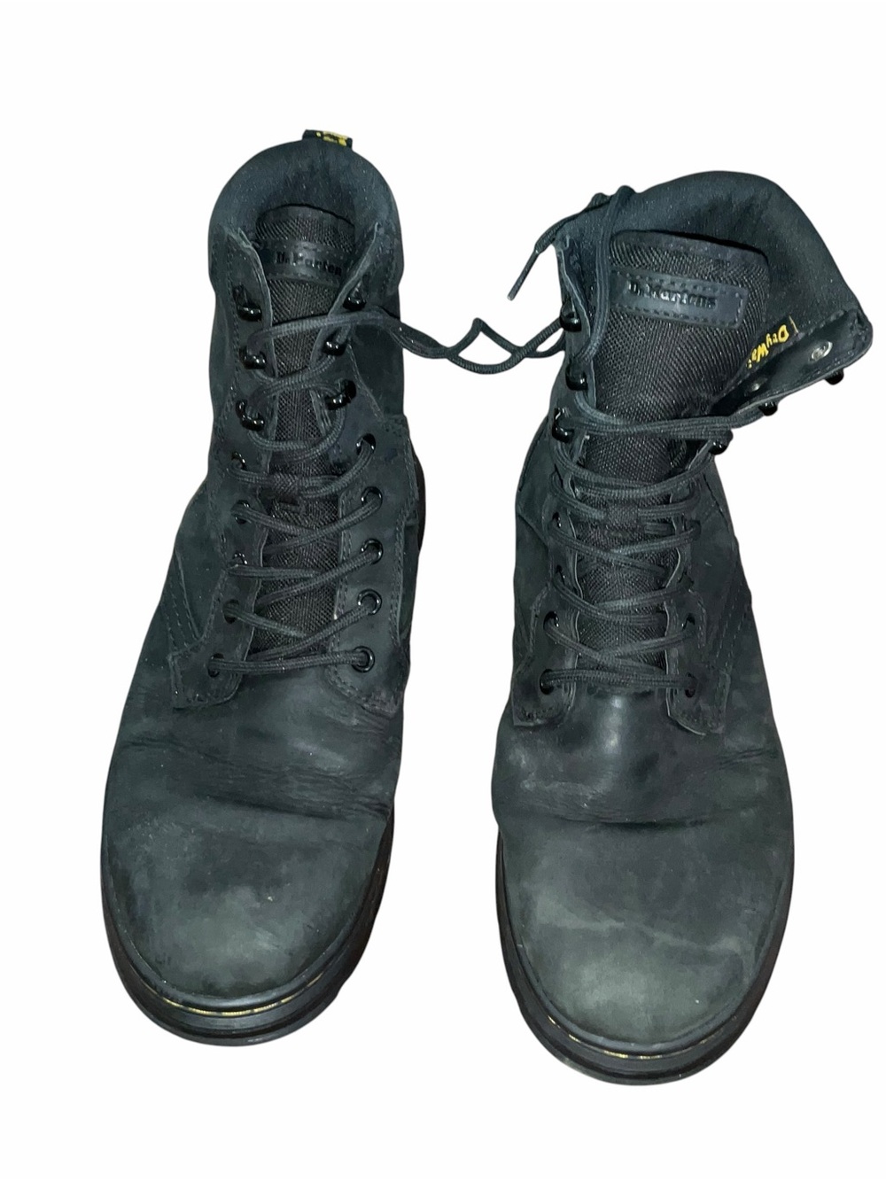 Dr. Martens DryWair Combat Boots Black Lace Up Leather Work Boots Unisex